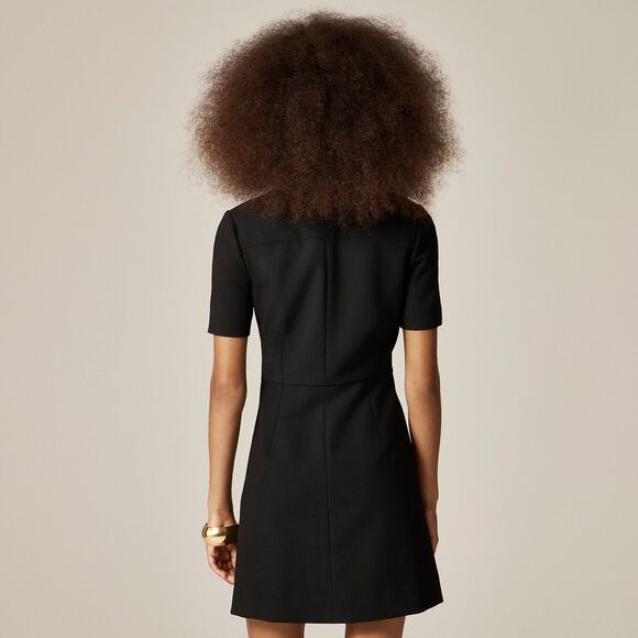 J. Crew Parc Dress Carrmen Four Season Stretch Stretch Black Size 4 Tall NWT